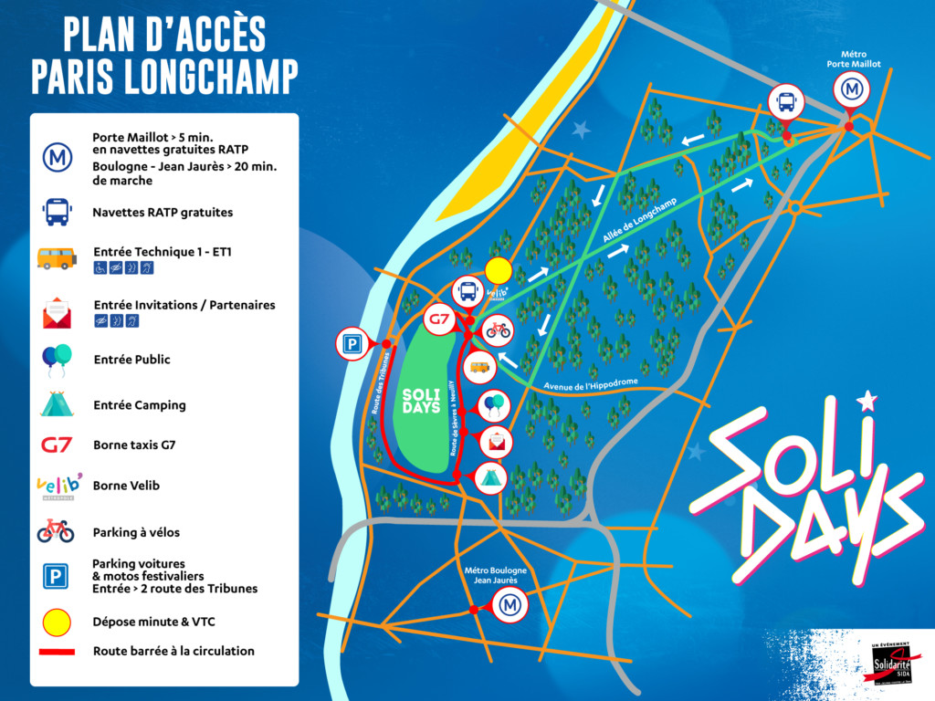 Plan d'accès Longchamp